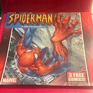 Marvel Spider-Man Calendar with Red and Blue Art 2005 Vintage